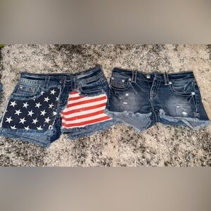 2 Pairs Miss Me Shorts